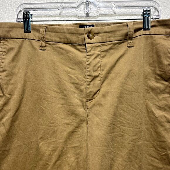 J. Crew Girlfriend Chino Pants Womens 14 Brown Cotton Stretch High Rise Tapered - Picture 2 of 16